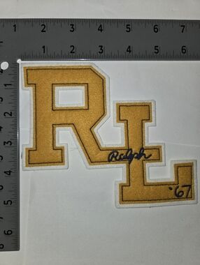 Polo Ralph Lauren Patches Gold Felt 'RL' Varsity Letter Patch
